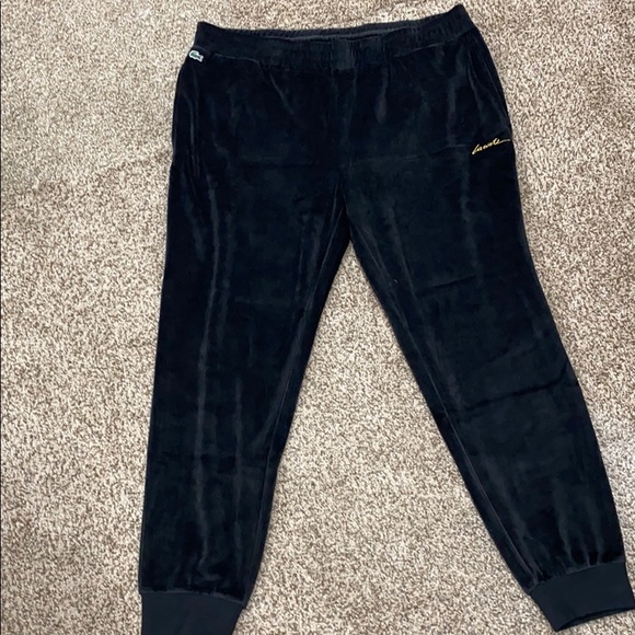 lacoste velvet sweatpants